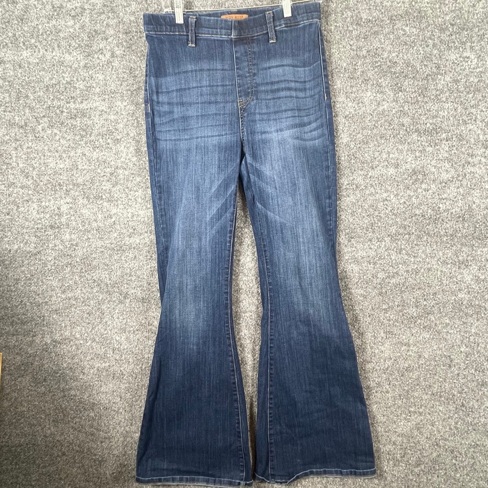 Judy Blue Jeans Womens 9 29 Blue Flare High Rise Pull On Stretch Dark Wash 30x32